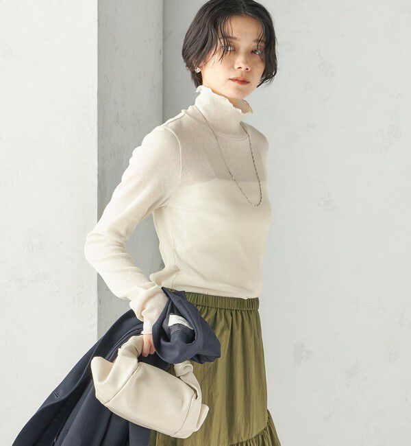 SHIPS for women「《予約》〈手洗い可能〉ドライ テレコ リブ タートルネック」|Tシャツ・カットソー|