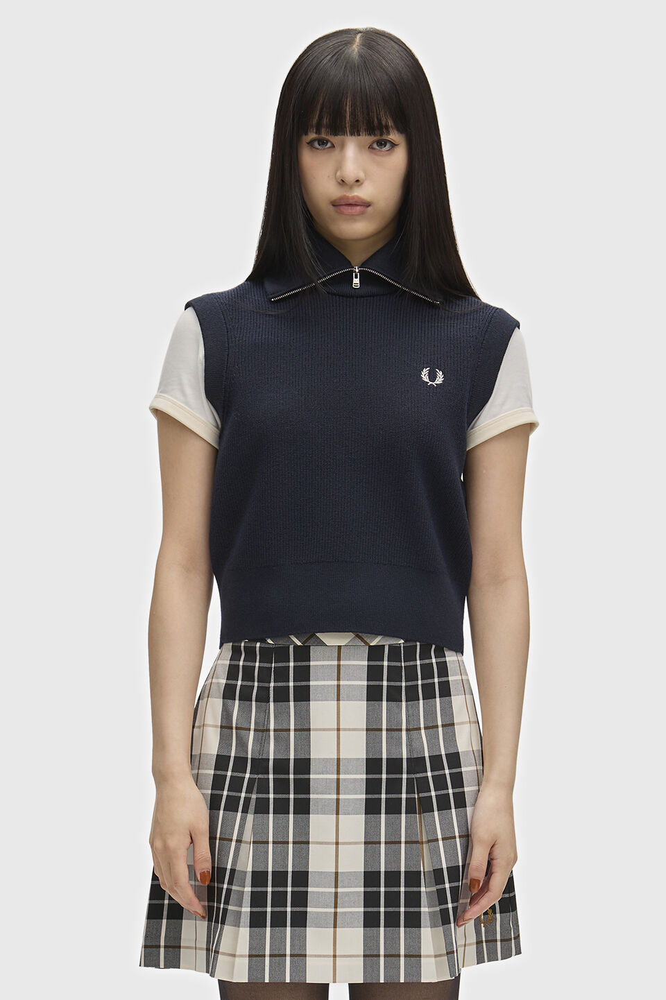 FRED PERRY 「FRED PERRY／Zip Neck Knitted Tank／ジップネックニットタンク」|ニット・セーター|