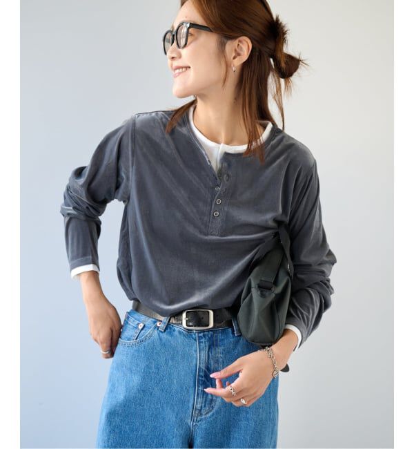 OUTDOOR PRODUCTS Usual Things「≪予約≫シアーベロアレイヤードライクトップス」|Tシャツ・カットソー|