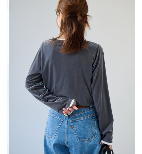 OUTDOOR PRODUCTS Usual Things「≪予約≫シアーベロアレイヤードライクトップス」|Tシャツ・カットソー|