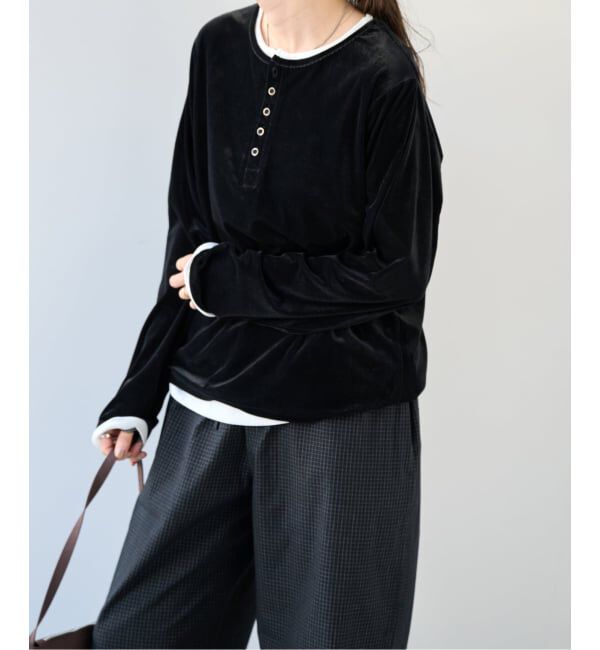 OUTDOOR PRODUCTS Usual Things「≪予約≫シアーベロアレイヤードライクトップス」|Tシャツ・カットソー|
