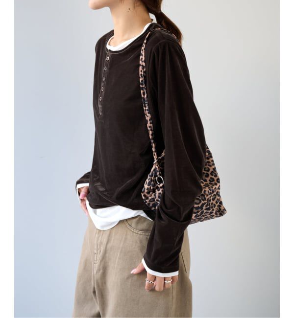 OUTDOOR PRODUCTS Usual Things「≪予約≫シアーベロアレイヤードライクトップス」|Tシャツ・カットソー|