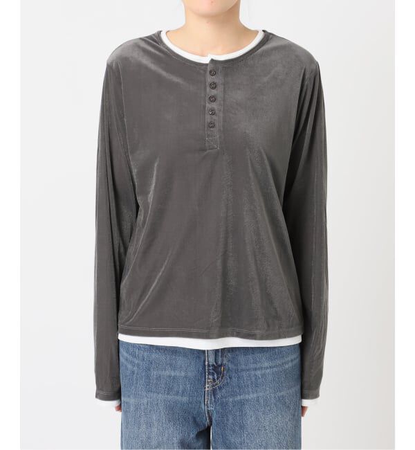 OUTDOOR PRODUCTS Usual Things「≪予約≫シアーベロアレイヤードライクトップス」|Tシャツ・カットソー|