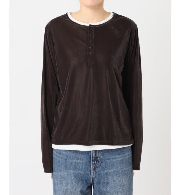 OUTDOOR PRODUCTS Usual Things「≪予約≫シアーベロアレイヤードライクトップス」|Tシャツ・カットソー|