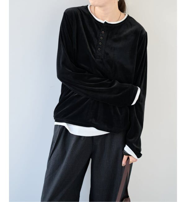 OUTDOOR PRODUCTS Usual Things「≪予約≫シアーベロアレイヤードライクトップス」|Tシャツ・カットソー|