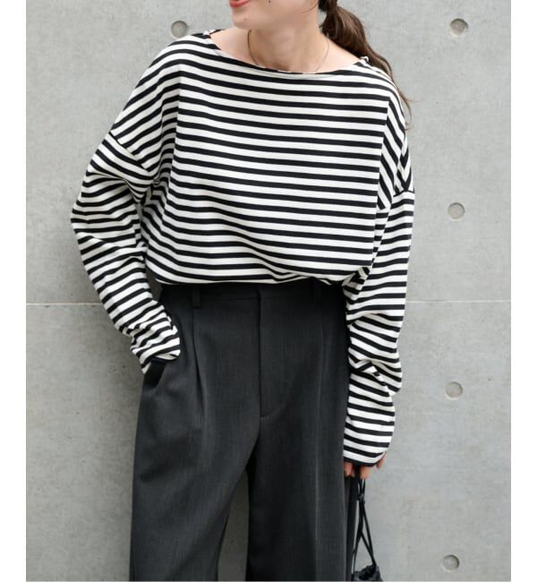 OUTDOOR PRODUCTS Usual Things「≪予約≫MILITARY BORDER WIDE TEE」|Tシャツ・カットソー|ブラック