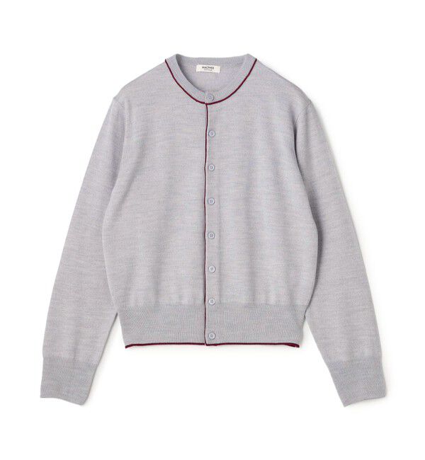 MACPHEE「プレーンウール クルーネックカーディガン」|カーディガン|14 グレー系