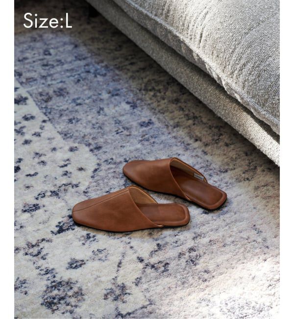 journal standard Furniture「JSF PLAIN SLIPPER L 2nd　スリッパ」|ルームシューズ|ブラウン