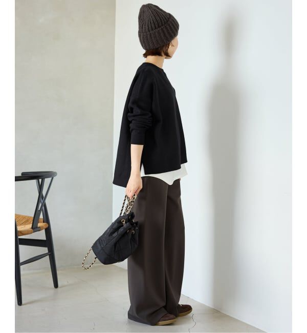 SLOBE IENA「《WEB限定カラーあり/シリーズあり/追加予約》コットンダブルフェイスプルオーバー」|ニット・セーター|