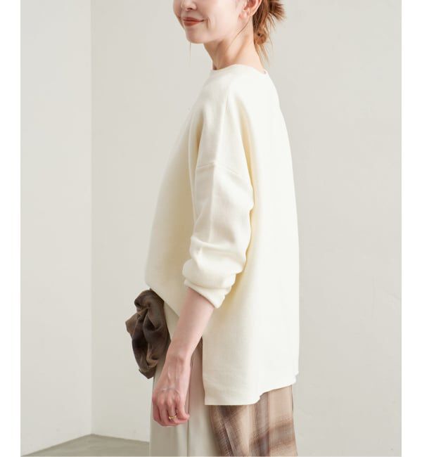 SLOBE IENA「《WEB限定カラーあり/シリーズあり/追加予約》コットンダブルフェイスプルオーバー」|ニット・セーター|