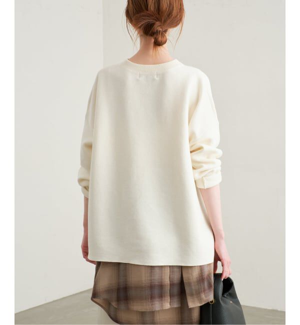 SLOBE IENA「《WEB限定カラーあり/シリーズあり/追加予約》コットンダブルフェイスプルオーバー」|ニット・セーター|