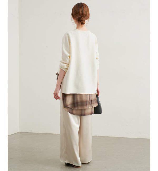SLOBE IENA「《WEB限定カラーあり/シリーズあり/追加予約》コットンダブルフェイスプルオーバー」|ニット・セーター|