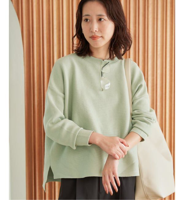 SLOBE IENA「《WEB限定カラーあり/シリーズあり/追加予約》コットンダブルフェイスプルオーバー」|ニット・セーター|
