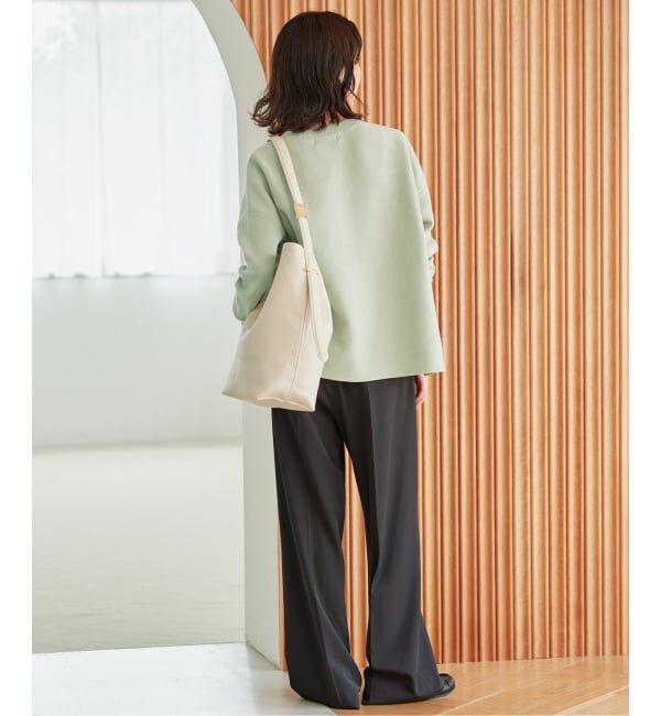SLOBE IENA「《WEB限定カラーあり/シリーズあり/追加予約》コットンダブルフェイスプルオーバー」|ニット・セーター|