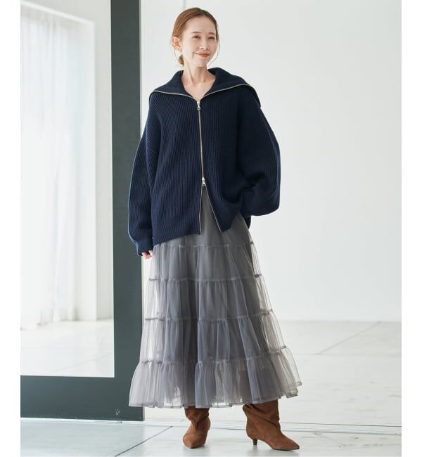 SLOBE IENA「《予約》SLOBE ルーズミドルブーツ」|ロングブーツ|