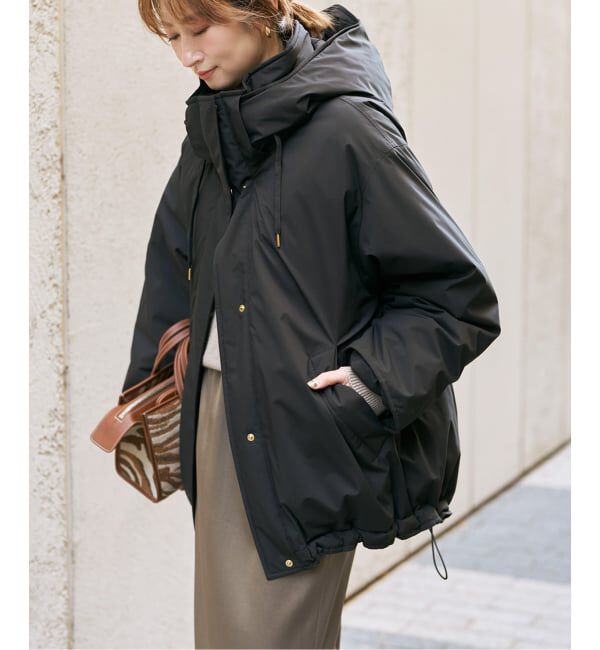 Spick and Span「《追加予約》2WAY撥水ダウンハーフコート」|ダウン|ブラックベース