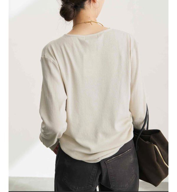 Spick and Span「《予約》テレコジャージーボートネックプルオーバー」|Tシャツ・カットソー|