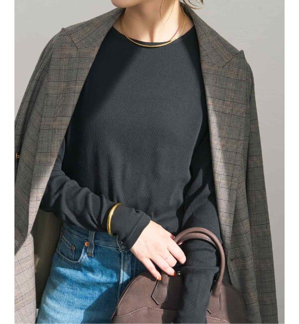 Spick and Span「《予約》テレコジャージーボートネックプルオーバー」|Tシャツ・カットソー|