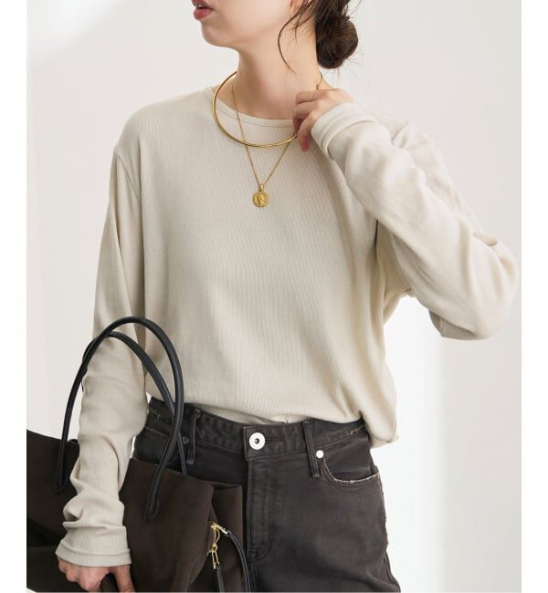 Spick and Span「《予約》テレコジャージーボートネックプルオーバー」|Tシャツ・カットソー|