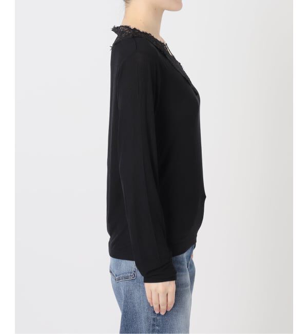 Spick and Span「《予約》レースドッキングVネックインナー」|Tシャツ・カットソー|