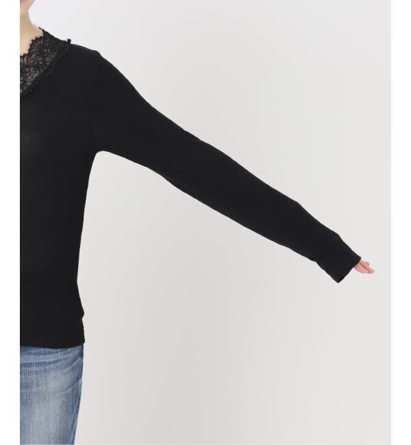 Spick and Span「《予約》レースドッキングVネックインナー」|Tシャツ・カットソー|