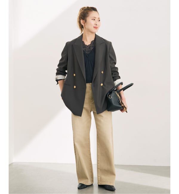 Spick and Span「《予約》レースドッキングVネックインナー」|Tシャツ・カットソー|