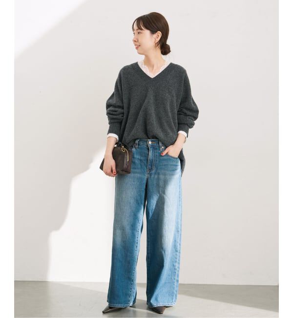 Spick and Span「《予約》レースドッキングVネックインナー」|Tシャツ・カットソー|