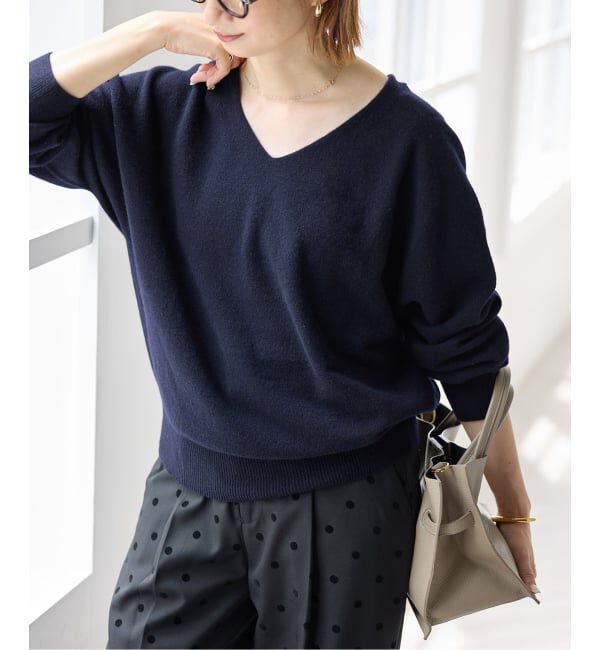 Spick and Span「《予約》CHESS Vネックプルオーバー」|ニット・セーター|