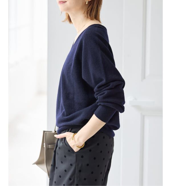 Spick and Span「《予約》CHESS Vネックプルオーバー」|ニット・セーター|