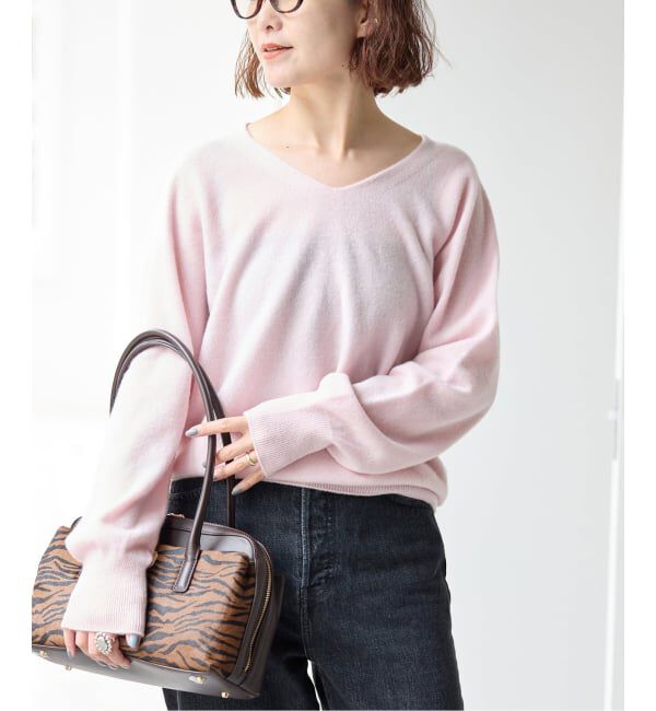 Spick and Span「《予約》CHESS Vネックプルオーバー」|ニット・セーター|