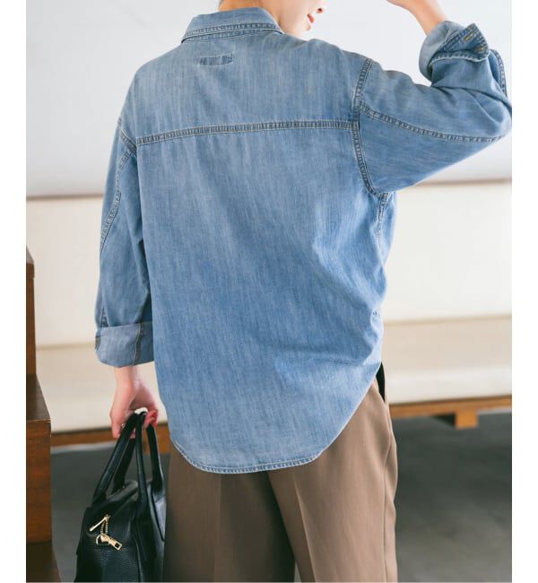 Spick and Span「《追加予約》ライトオンスデニムシャツ」|シャツ・ブラウス|