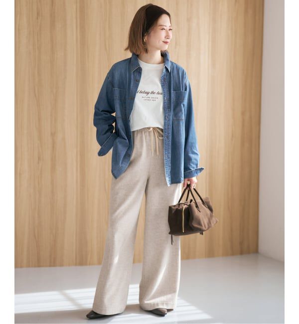 Spick and Span「《追加予約》ライトオンスデニムシャツ」|シャツ・ブラウス|