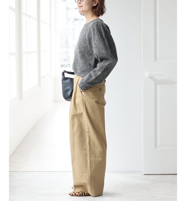 Spick and Span「《予約》ショルダーパフクルーネックプルオーバー」|ニット・セーター|