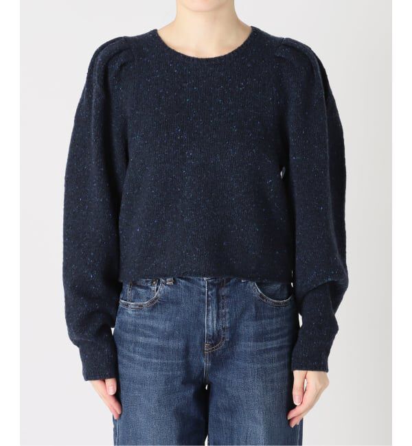 Spick and Span「《予約》ショルダーパフクルーネックプルオーバー」|ニット・セーター|