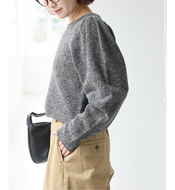 Spick and Span「《予約》ショルダーパフクルーネックプルオーバー」|ニット・セーター|