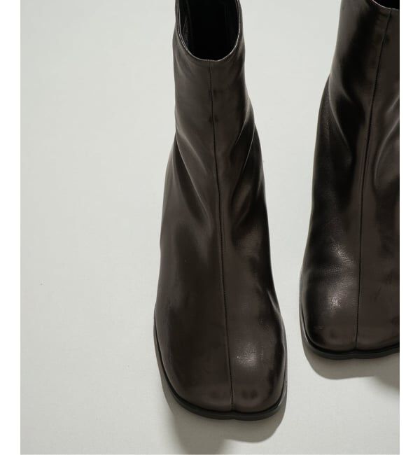 GRISE「《予約/WEB+一部店舗限定》GRISE3cmレザーCURVYショートブーツ」|ショートブーツ|