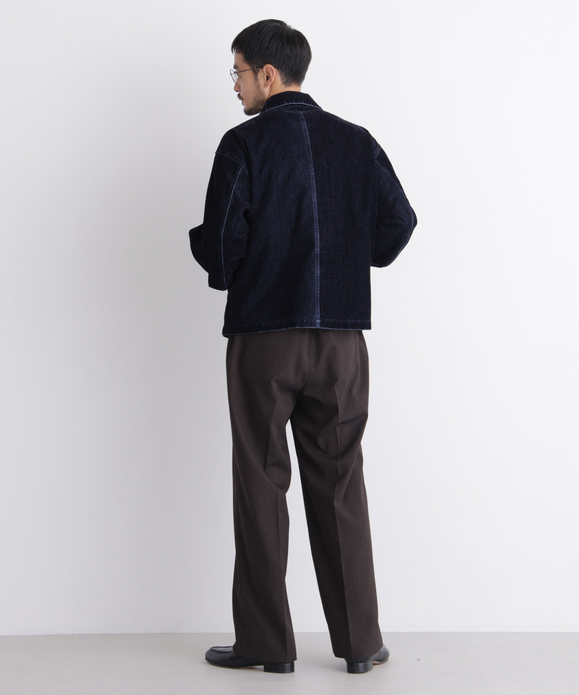 NANO universe「フロッキーデニム スポーツブルゾン」|ブルゾン・スタジャン|