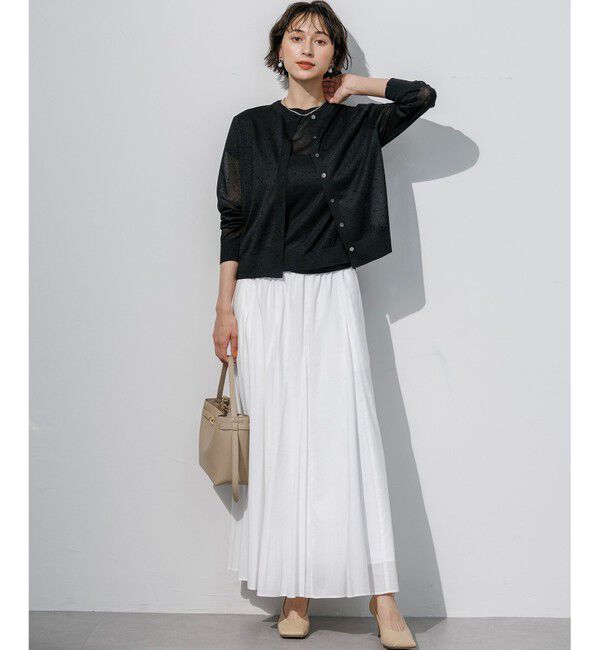23区「【WEB&一部店舗限定カラーあり】シアードット フレンチスリーブ ニット」|ニット・セーター|