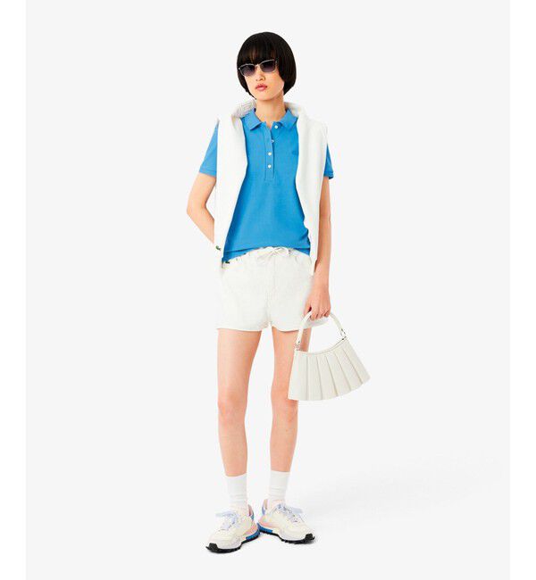 LACOSTE「スリムフィット ストレッチコットンピケポロシャツ（半袖）」|ポロシャツ|