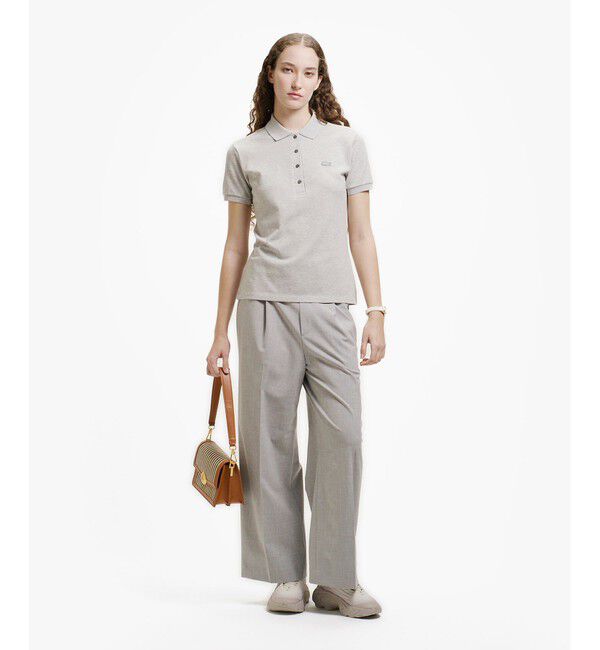 LACOSTE「スリムフィット ストレッチコットンピケポロシャツ（半袖）」|ポロシャツ|