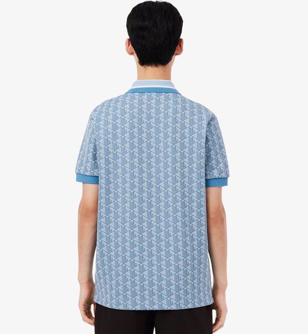 LACOSTE「モノグラムジャカード半袖ポロシャツ」|ポロシャツ|
