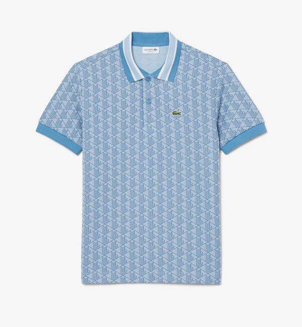 LACOSTE「モノグラムジャカード半袖ポロシャツ」|ポロシャツ|