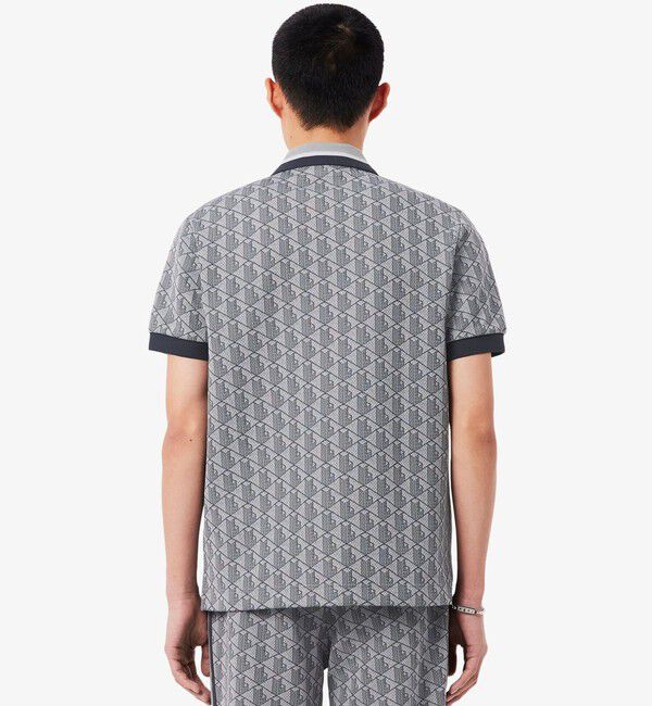 LACOSTE「モノグラムジャカード半袖ポロシャツ」|ポロシャツ|