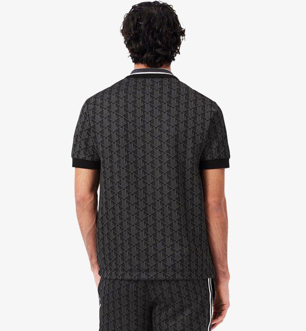 LACOSTE「モノグラムジャカード半袖ポロシャツ」|ポロシャツ|