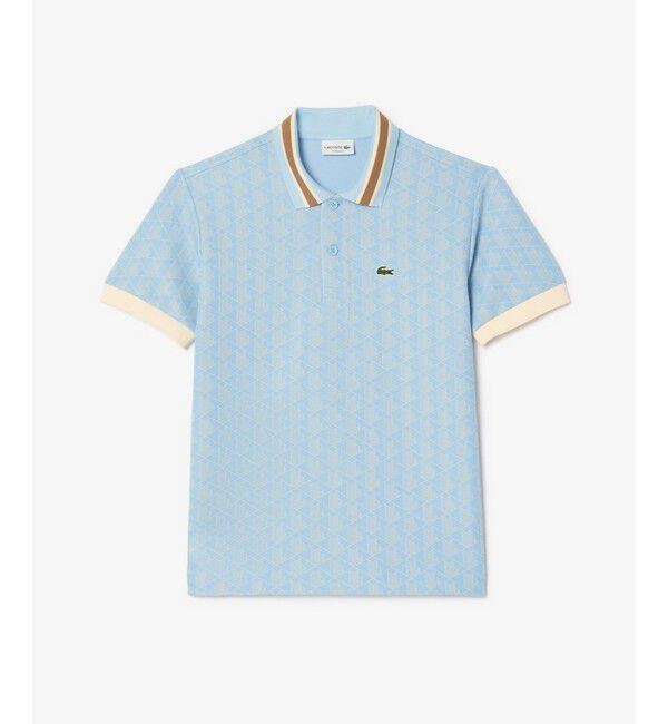 LACOSTE「モノグラムジャカード半袖ポロシャツ」|ポロシャツ|