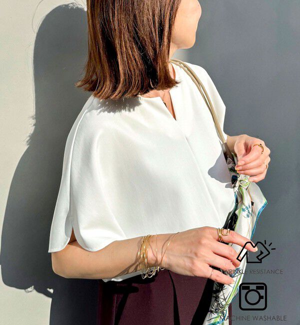 NOLLEY'S sophi「《セットアップ対応》NEW morisachiウォッシャブルツイルケープ風ブラウス」|シャツ・ブラウス|