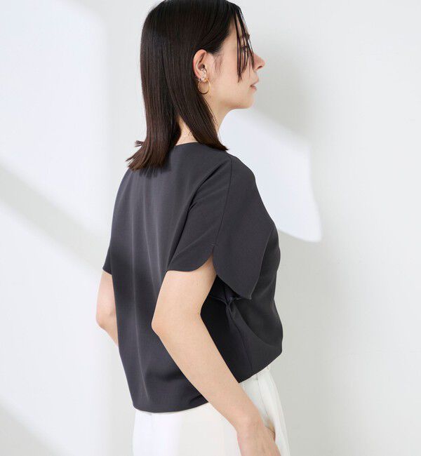 NOLLEY'S sophi「《セットアップ対応》NEW morisachiウォッシャブルツイルケープ風ブラウス」|シャツ・ブラウス|