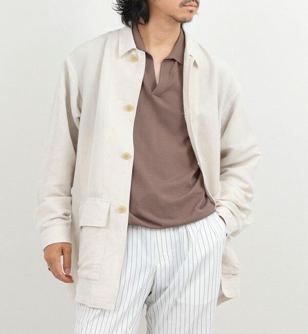 NOLLEY'S goodman「Li/R リネンレーヨン シャツブルゾン 26SS」|ブルゾン・スタジャン|