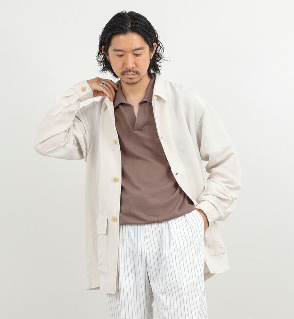 NOLLEY'S goodman「Li/R リネンレーヨン シャツブルゾン 26SS」|ブルゾン・スタジャン|