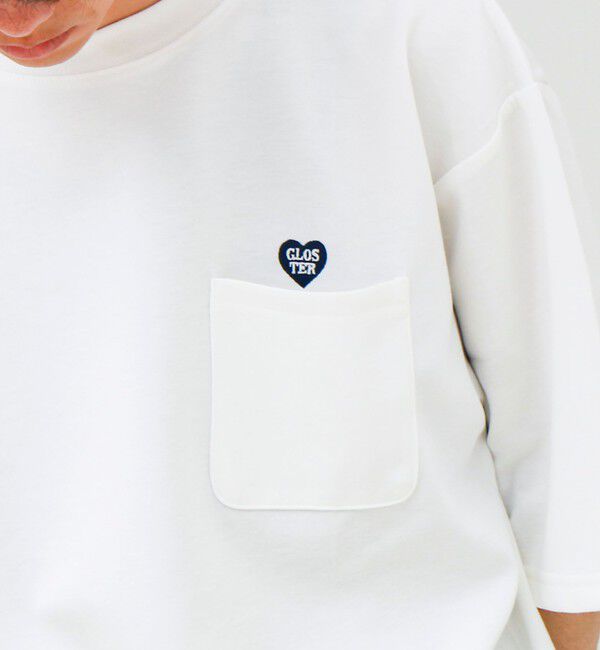 GLOSTER「【ユニセックスで着たい】接触冷感ハート刺繍ポケTEE」|Tシャツ・カットソー|